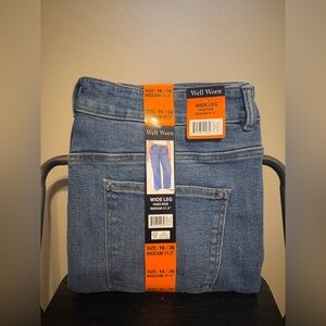 Well Worn Wide Leg Jeans Women’s Size 16 / 36 High Rise Inseam 31.5”